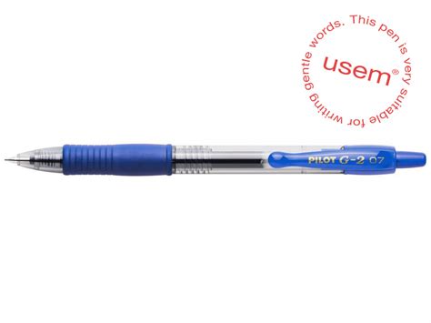 Gel Pen Pilot G 2 07 Blue Medium Tip Usemnl