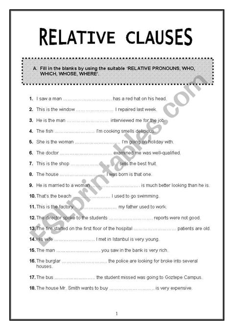 relative clause examples  examples