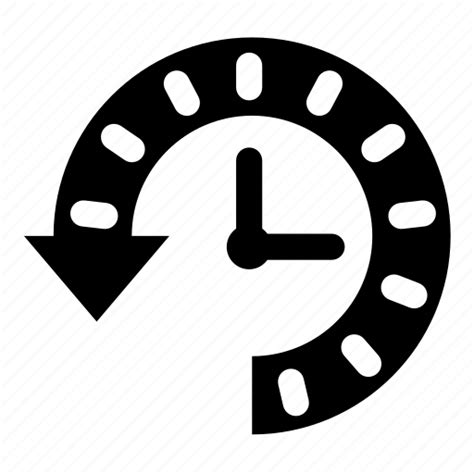 Arrow Back Clock History Schedule Time Timeline Icon