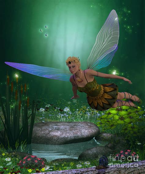 Fairy In Flight Painting By Corey Ford Pixels