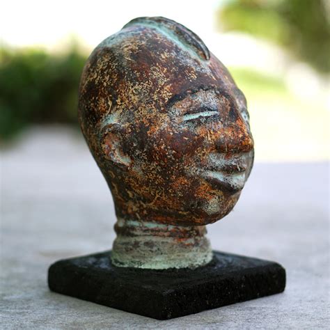 Hand Crafted Ceramic Bust Sculpture The Head Novica