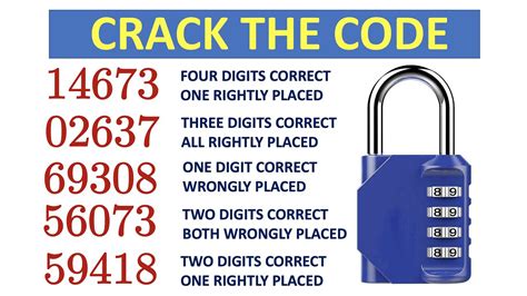 Crack The Code Puzzle 5 Digits Open The Padlock Puzzle Part 5 With