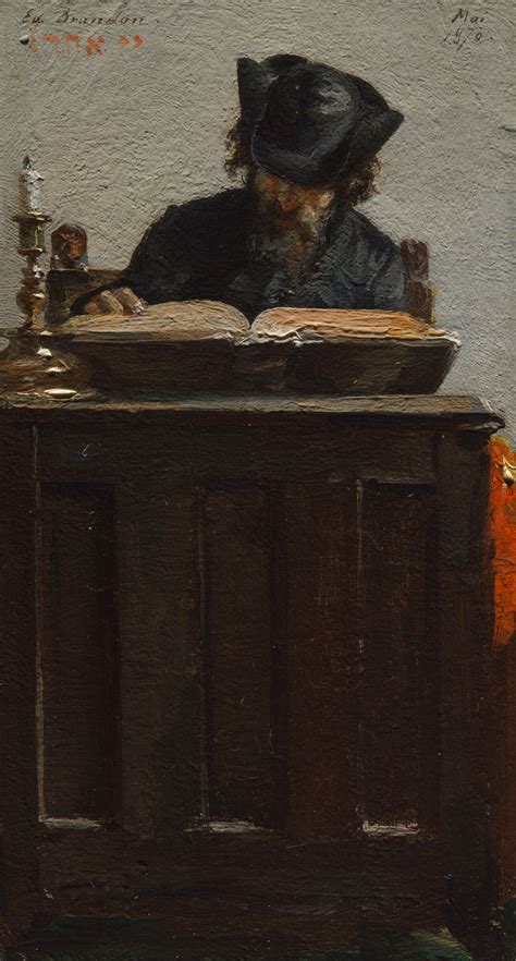 Edouard Brandons Tiny But Absorbing Painting Of A Jewish Man Reading