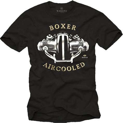Makaya Camisetas Moteras Hombre Aircooled Boxer T Shirt Moto R100