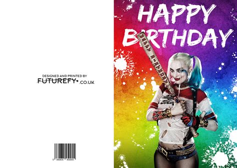 Harley Quinn Happy Birthday Card Futurefy