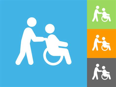 170 Pushing Wheelchair Icon Illustrations Royalty Free Vector