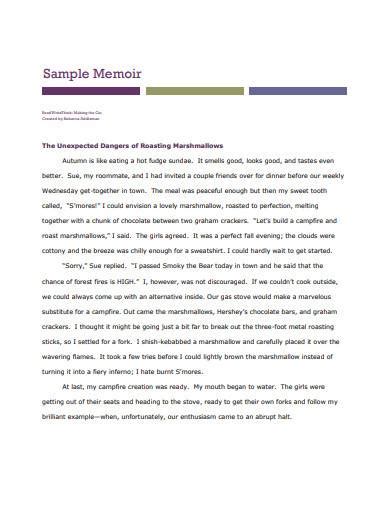 Free 10 Memoir Samples In Pdf Ms Word