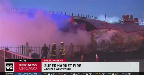 Firefighters Responding To Supermarket Fire Chinatown Cbs Chicago