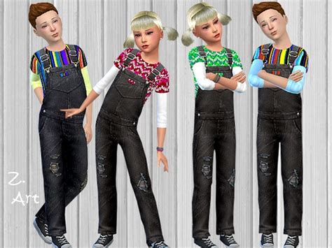Kids Dungarees By Zuckerschnute20 At Tsr Sims 4 Updates