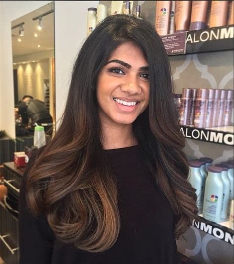 Smooth And Sleek Dark Subtle Ombre Hair Color For Black Hair Black