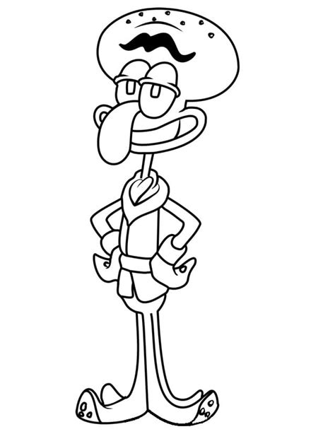 Squidward 1 Coloring Page Free Printable Coloring Pages For Kids