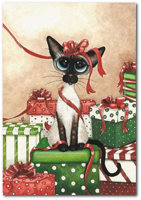Amy Lyn Bihrle More There Christmas Cats Cat Holidays Christmas Art