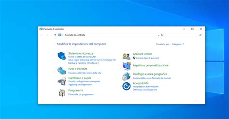 Come Trovare Il Pannello Di Controllo Su Windows 10