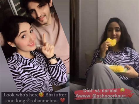 Reel Siblings And Real Life Bffs Rohan Mehra And Ashnoor Kaur Reunite After A Long Time Take A