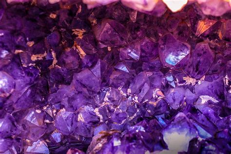 Hd Wallpaper Closeup Photo Of Purple Gemstones Amatista Amethyst