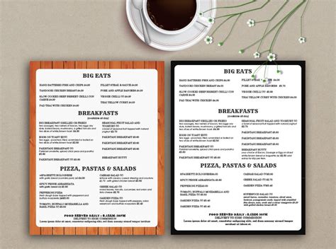 Takeout Menu Designs And Examples 14 Psd Ai Examples