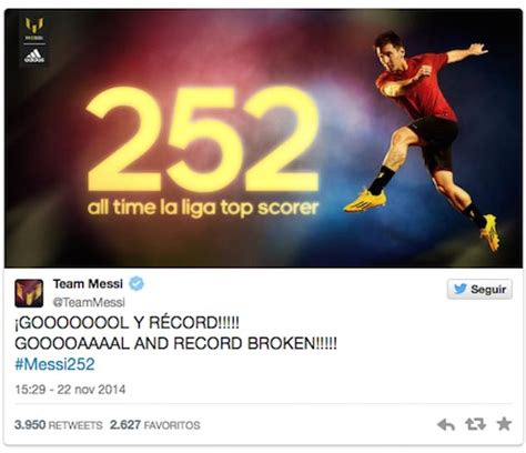 Print Messi Breaks Spanish League Scoring Record Sports