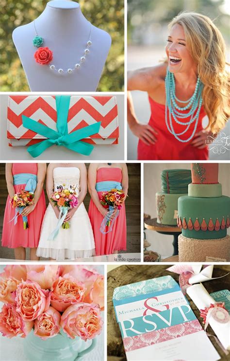 Coral And Turquoise Wedding Inspiration Definitely My Wedding Colors