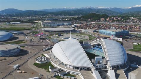 Aerial Football Stadium Fischt Sochi Adler Russia Olympic Torch