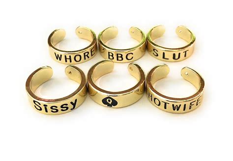 Gold Slut Whore Bbc Hotwife Or Qos Toe Ring Swinger Jewelry Sissy Vixen Hot Wife Ebay