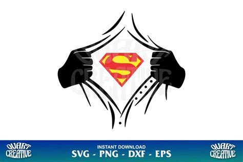 Ripped Shirt SVG Superhero Superman SVG Gravectory