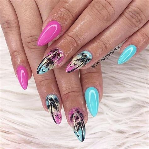 Cool Tropical Nails Designs For Summer Nails Coolnaildesigns Short