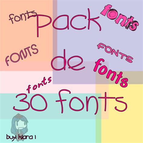 Pack De Fonts Tipos De Letras By Kiara On Deviantart