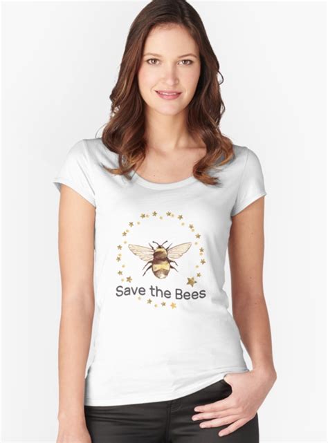 Save The Bees Fitted Scoop T Shirt By Mangochichi Save The Bees T