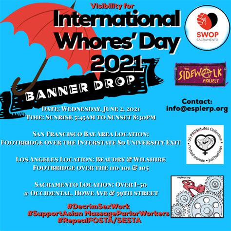 International Whores Day June Sex Workers And Erotic Service Providers Legal
