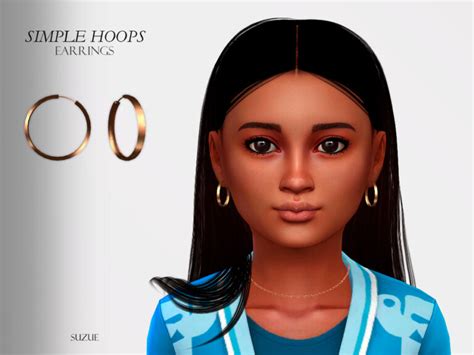 Simple Hoops Earrings Child By Suzue At Tsr Sims 4 Updates