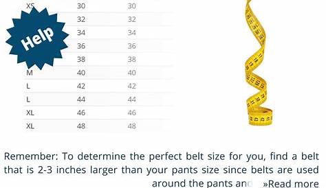 a belt conversion chart
