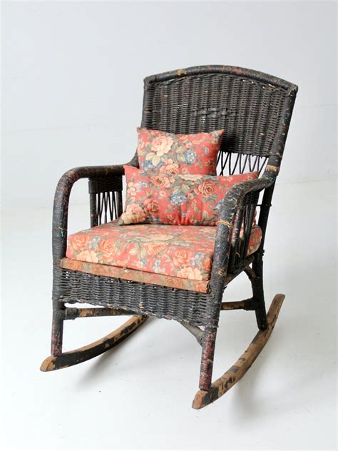 Antique Wicker Rocking Chair 86 Vintage
