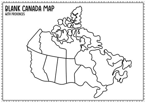 Blank Map Of Canada With Provinces