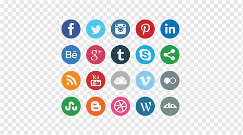 Social Media Icons For Business Cards Digital Social Media Icons Aqua