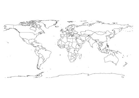 Printable Blank World Map Outline Transparent Png Map Riset