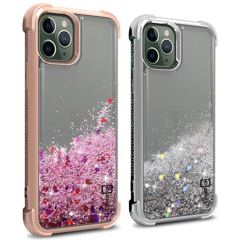 coveron apple iphone 11 pro pro max liquid glitter case phone cover screen ebay