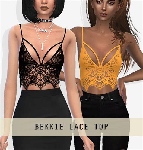 Bekkie Lace Top At Grafity Cc Sims 4 Updates