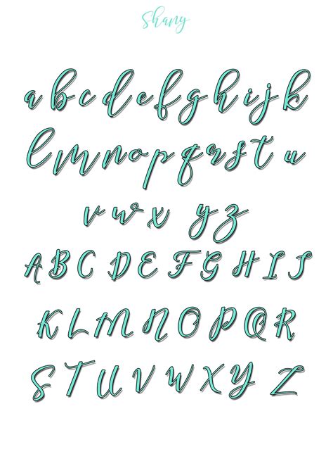 Shany Font Estilos De Letras Plantillas De Letras Tipos De Letras