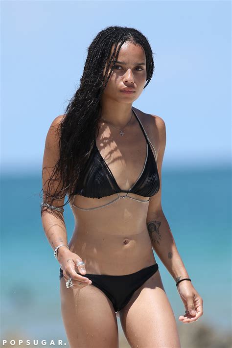 zoë kravitz put her bikini body on display while hitting the beach in the ultimate celebrity