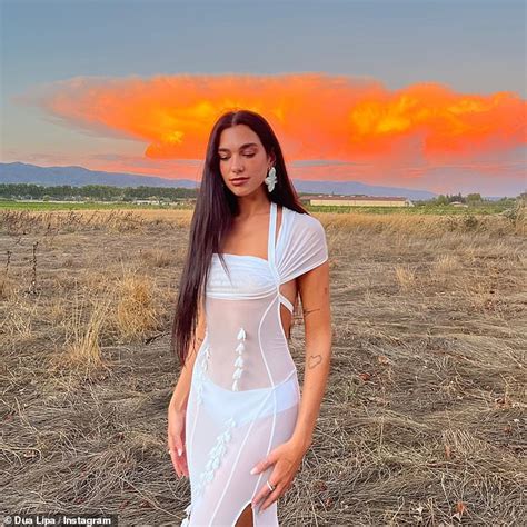 Dua Lipa Stuns In A Sheer White Dress As She Shares Images From Simon