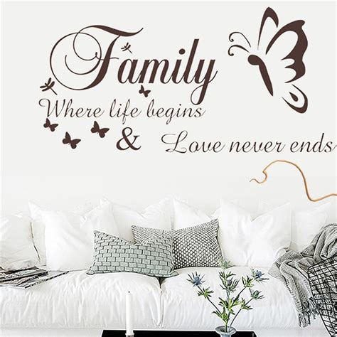 I never liked that ending either. Family Where Life Begins Love Never Ends Wall Decals Quotes Living Room Decor Diy Wall Stickers ...