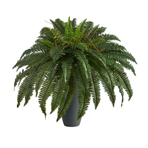 Nearly Natural 25 Ft Spathiphyllum Artificial Plant In Black Planter