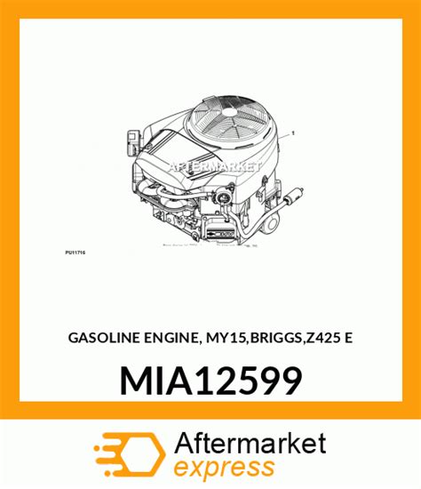 Mia12599 Gasoline Engine My15briggsz425 E Fits John Deere Price