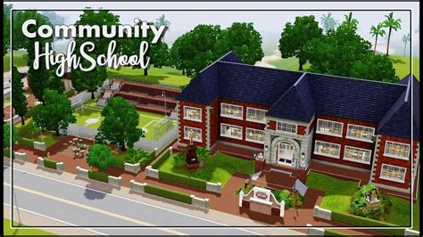 Sims 3 Speed Build Community Highschool Youtube