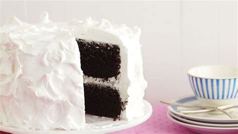 Line the bottom of each pan with a round of parchment paper. Devil's Food Cake with Fluffy Frosting
