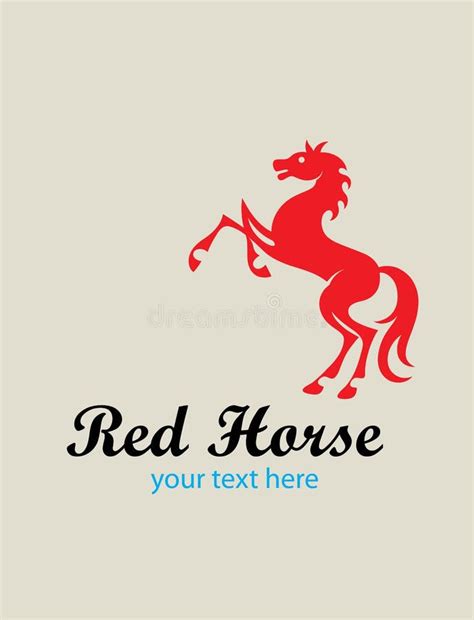 Red Horse Logo Stock Vector Illustration Of Brand Nimal 56751724