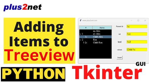 Inserting User Input Data As Child Or Parent Item To A Tkinter Treeview