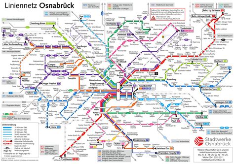 Osnabrueck map from openstreetmap project. Osnabrück Transport Map