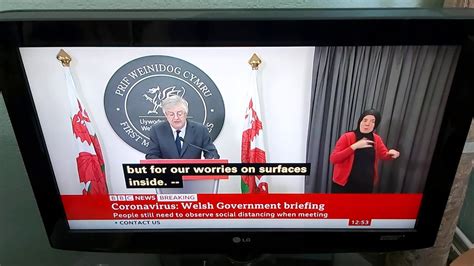 Welsh Government Press Briefings Bsl Clip On Bbc News Channel On Friday