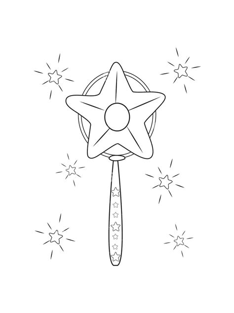 Magic Wand Coloring Pages